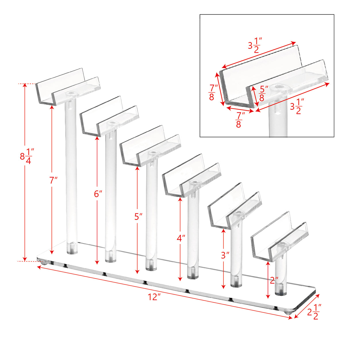 #AC-016 Acrylic 6 Tiers Eyewear Frame Stand