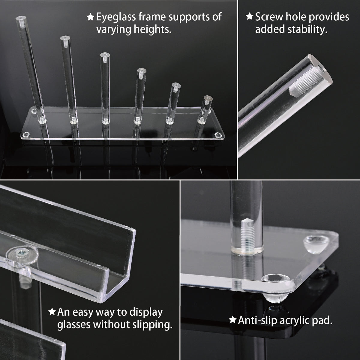 #AC-016 Acrylic 6 Tiers Eyewear Frame Stand