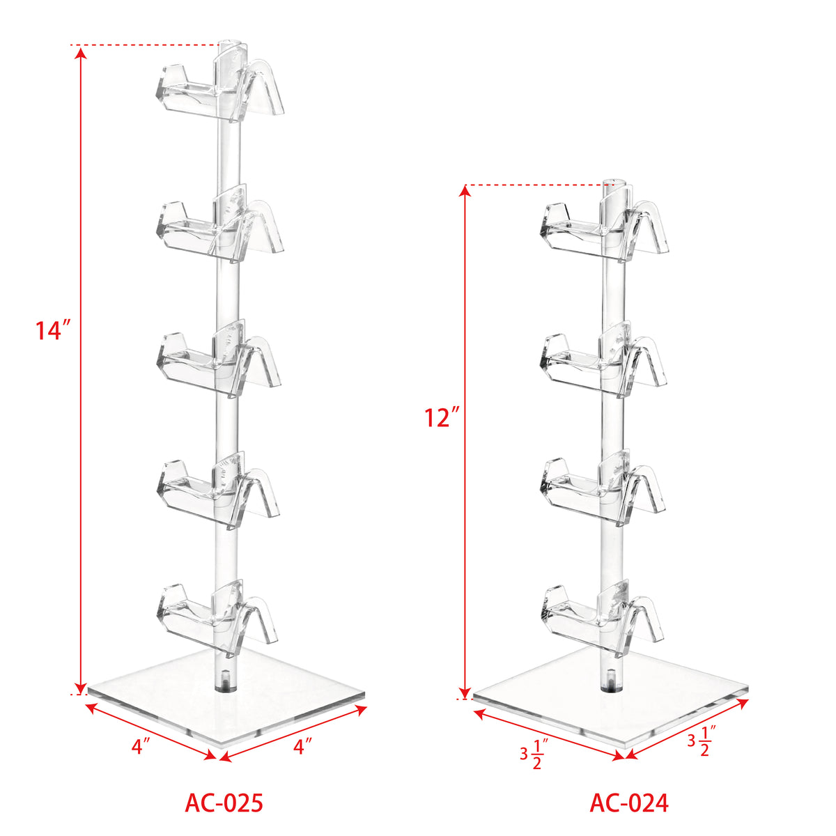Acrylic Eyeglasses Frame Riser, 5pcs/set