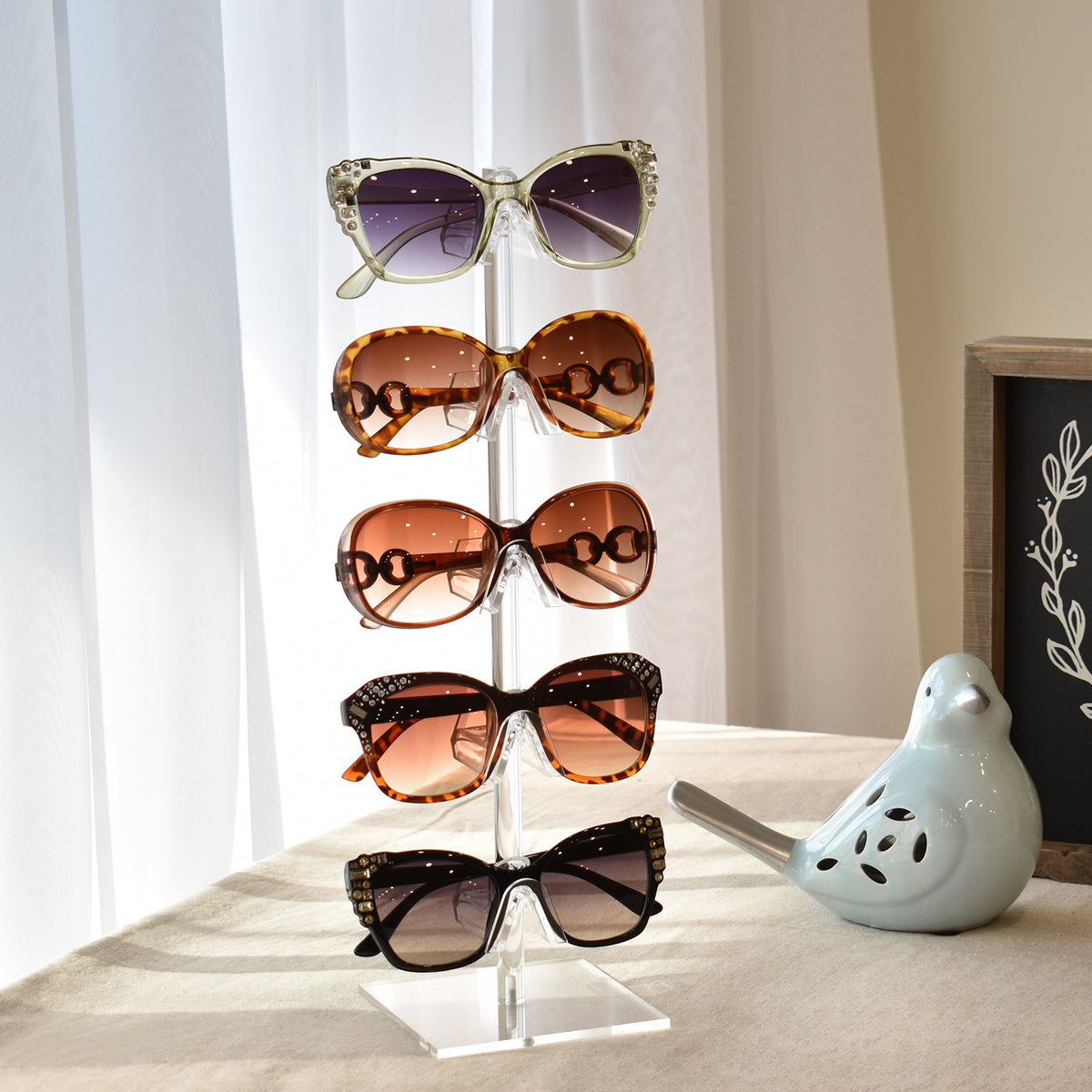 Acrylic Eyeglasses Frame Riser, 5pcs/set