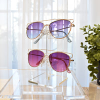two pieces 2 frames acrylic eyeglasses stands