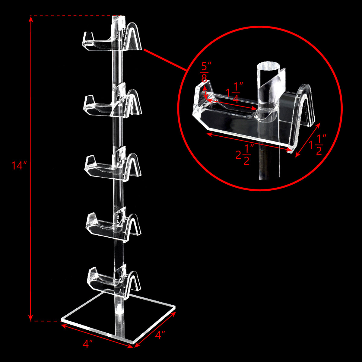 Acrylic Eyeglasses Frame Riser 2pcs/set
