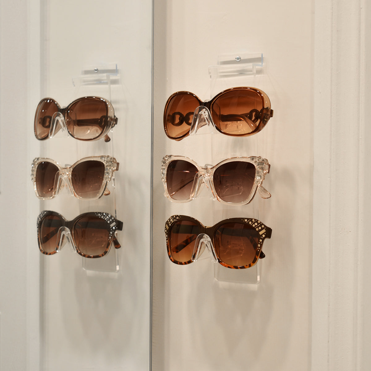 #AC-063 Acrylic Slatwall Display for 3 pairs eyeglasses