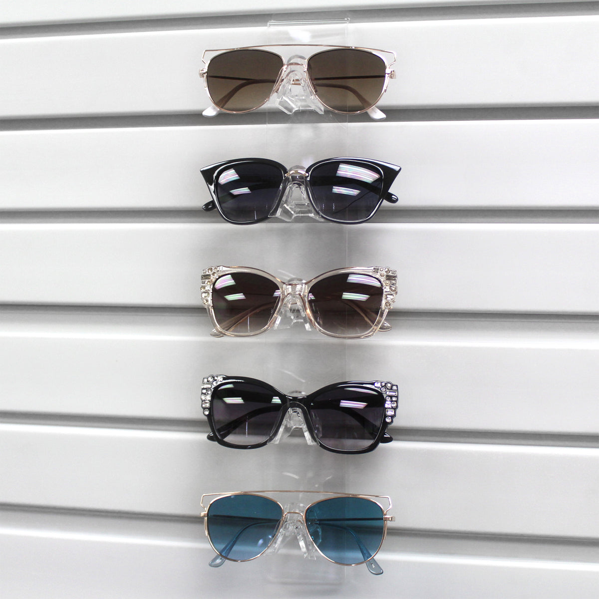 #AC-065  Acrylic Slatwall Display for 5 Eyeglass Frames