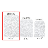 #EN-8605-SW Silver Paisley Gift Bags 6"W x 9"H