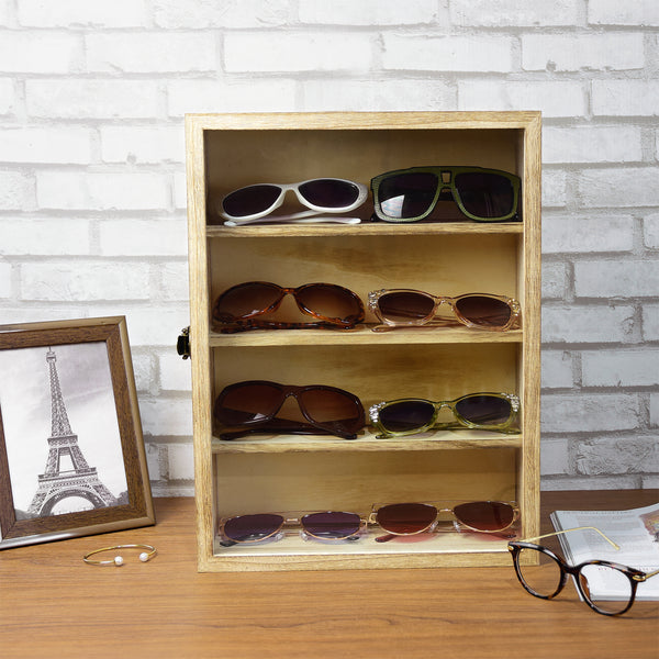 #WD8630 Wall Mounted Collectible Display Case Shadow Box with a Lock and Key