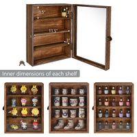 #WD8630 Wall Mounted Collectible Display Case Shadow Box with a Lock and Key