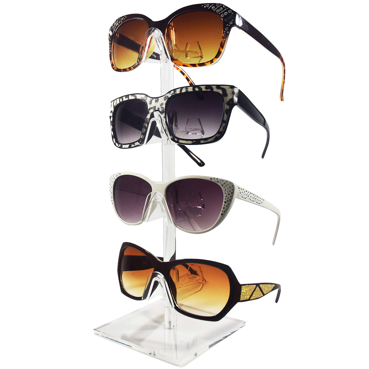 #AC-024x2 Acrylic Eyeglasses Frame Riser, 4 Frames, 2pcs/set