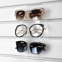 #AC-063X2 Acrylic Slatwall Display for 3 pairs eyeglasses. 2pcs/set