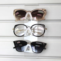 #AC-063X2 Acrylic Slatwall Display for 3 pairs eyeglasses. 2pcs/set