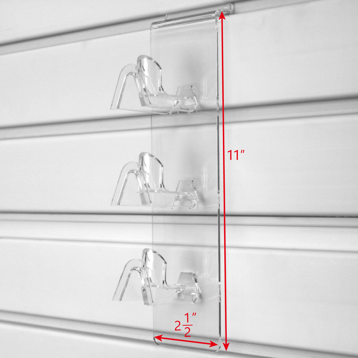 #AC-063X2 Acrylic Slatwall Display for 3 pairs eyeglasses. 2pcs/set