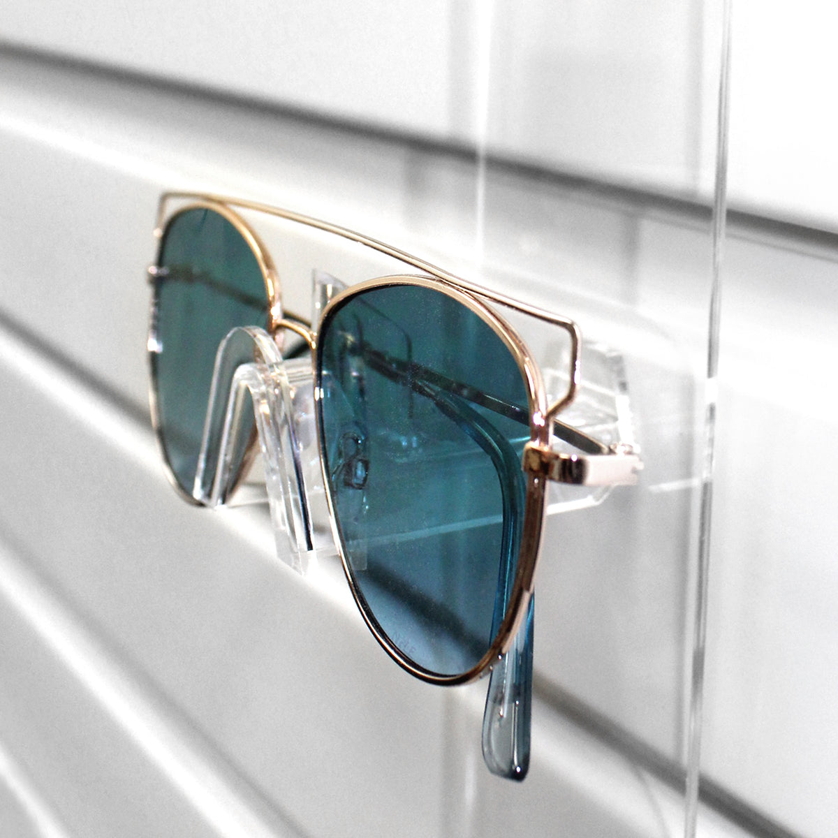 #AC-063X2 Acrylic Slatwall Display for 3 pairs eyeglasses. 2pcs/set