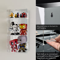 #DP320-A   Acrylic 5 Levels Mirrored Back Display Shelf with Door