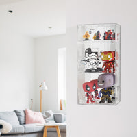 #DP320-A   Acrylic 5 Levels Mirrored Back Display Shelf with Door
