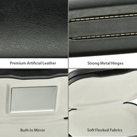 #EYC-1688BK Dual Portable Eyeglass Hard Shell Leatherette Case With Soft Flocked Fabrics Inside