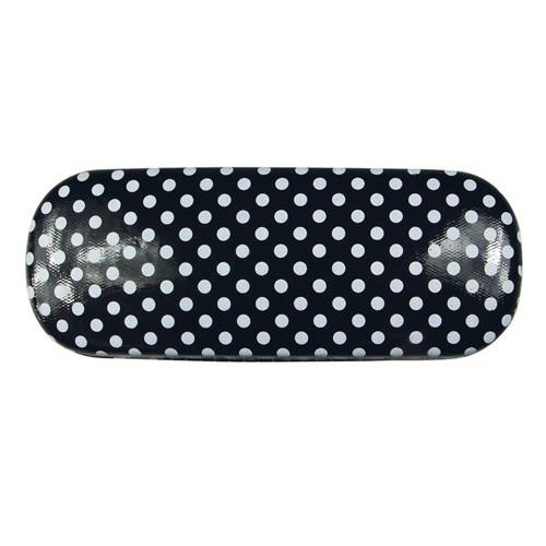 #EYC-1002 Polka Dot Pattern Eyewear Case, 6 1/4"W x 2 3/8"L x 1 3/8"H