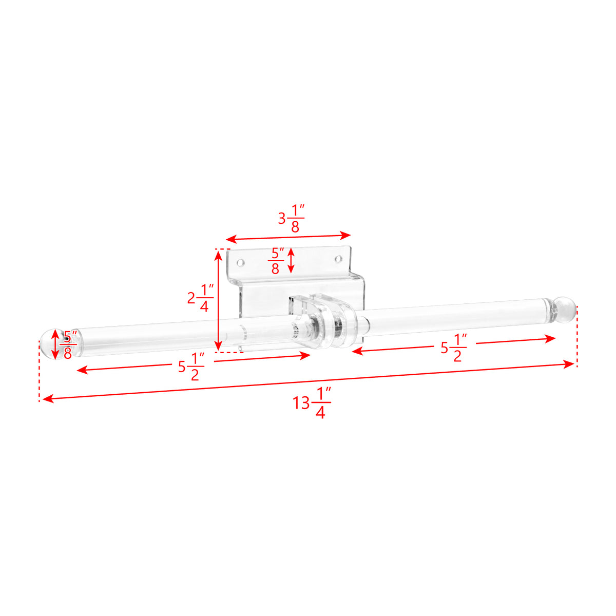 #1328x2 Acrylic T Bar Accessory Display