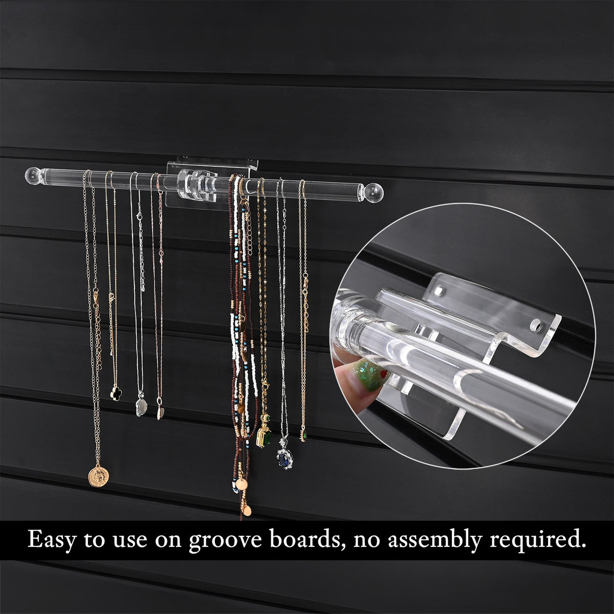 #1328x2 Acrylic T Bar Accessory Display