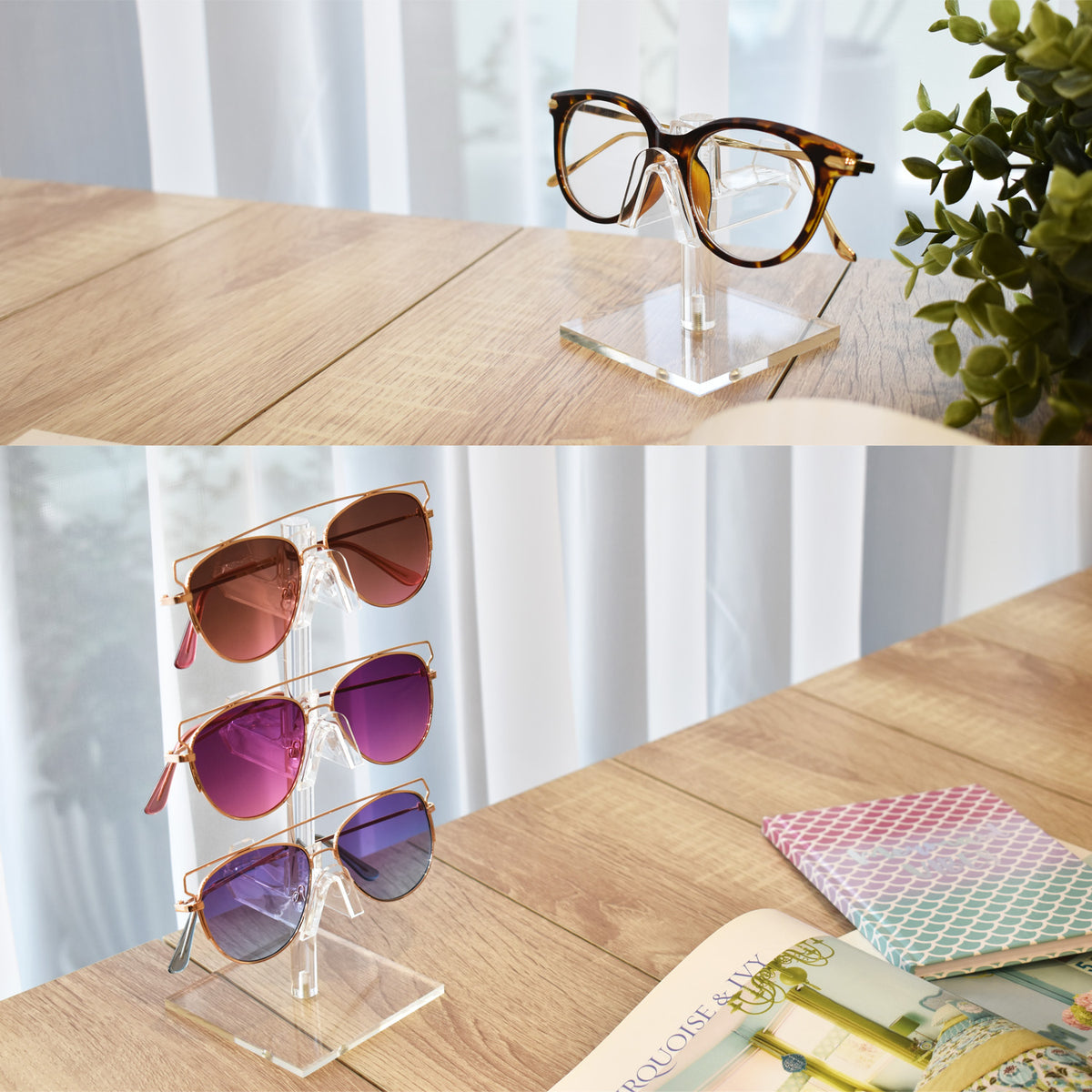 Acrylic Eyeglasses Frame Riser, 5pcs/set