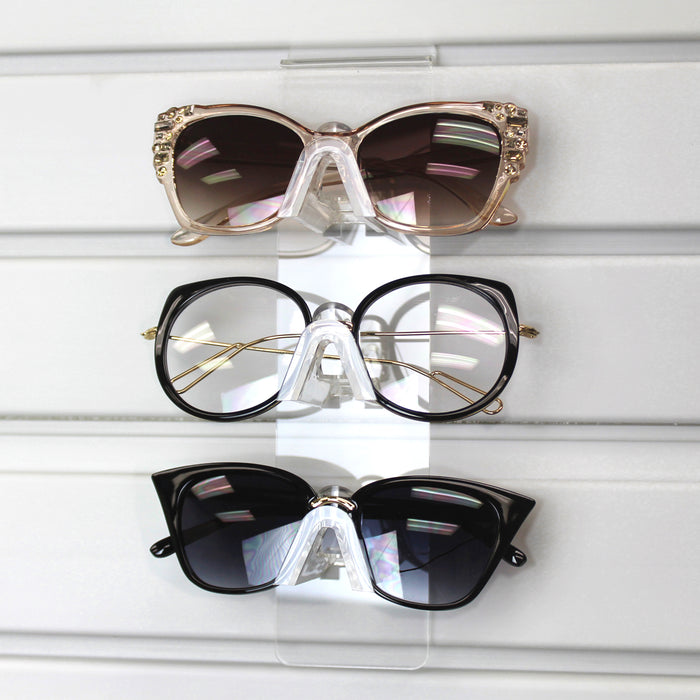 Slatwall Eyeglasses Holder | 3 Frames, 11''L | APEX International