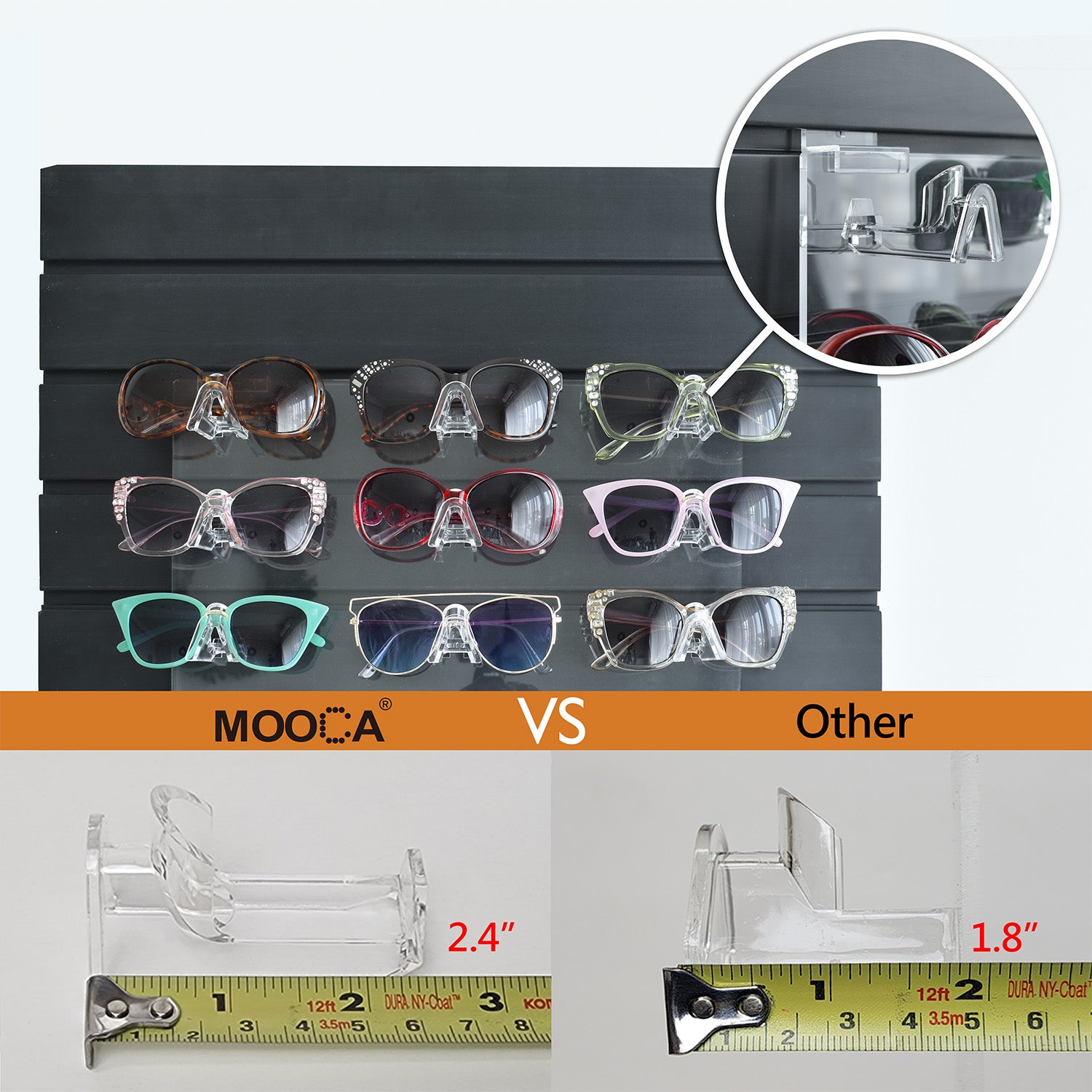 #AC-3212 Wall Mountable & Freestanding Acrylic Eyeglasses holder 
