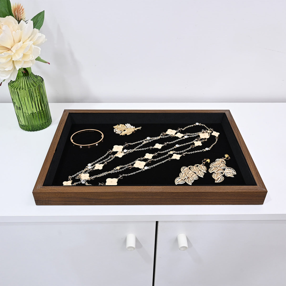 Bamboo Wood Jewelry Tray,– Perfect for Jewelry, eye-wear 