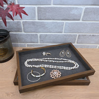 Bamboo Wood Jewelry Tray,– Perfect for Jewelry, eye-wear 