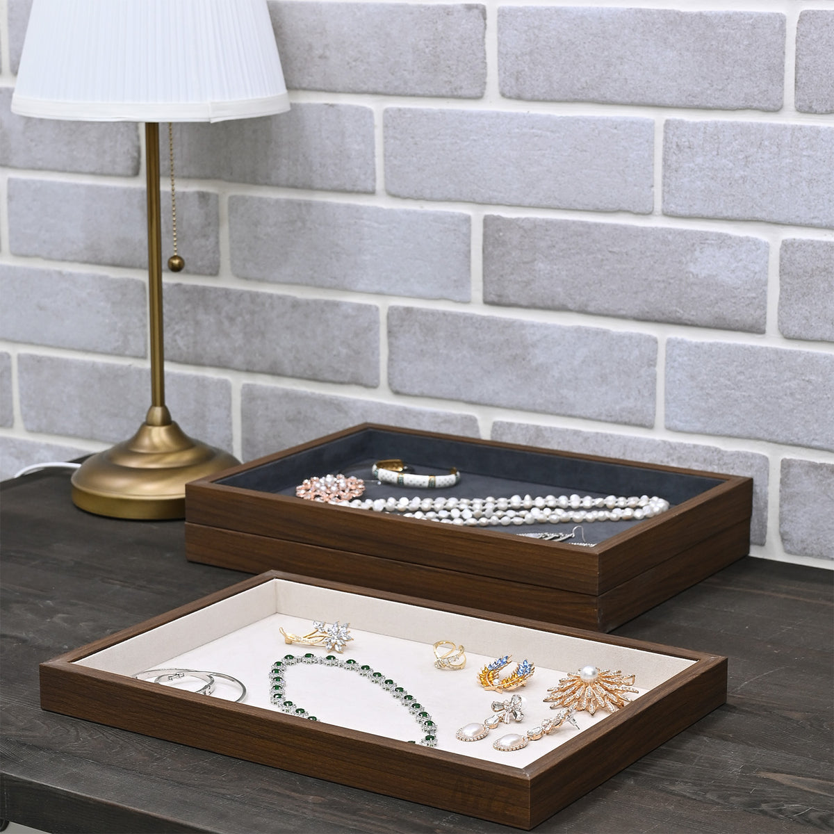 Bamboo Wood Jewelry Tray,– Perfect for Jewelry, eye-wear 