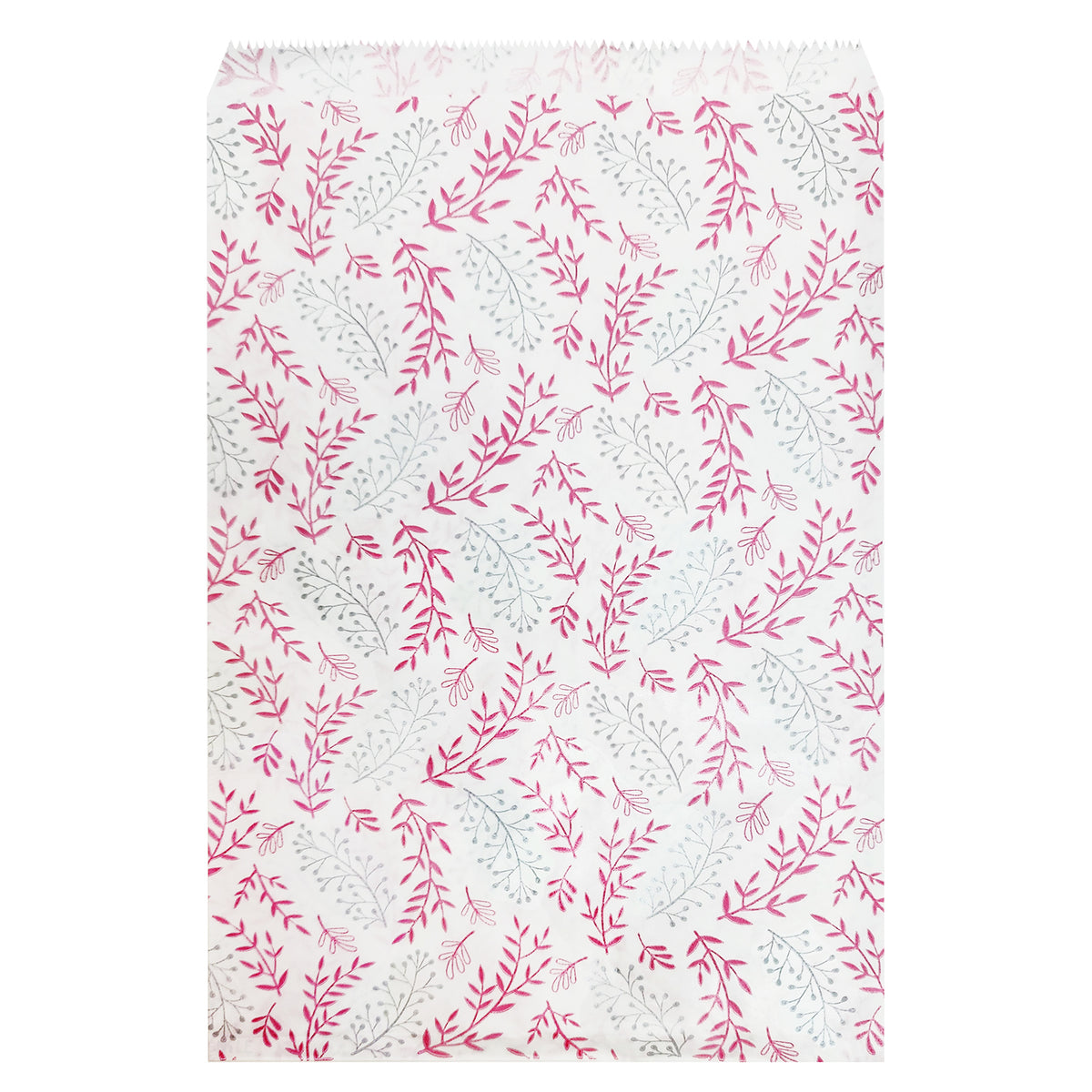 #EN-8325 Leaf Printed Paper Gift Bags 6"WX9"H