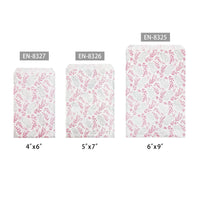 #EN-8325 Leaf Printed Paper Gift Bags 6"WX9"H