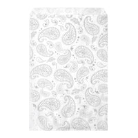 #EN-8605-SW Silver Paisley Gift Bags 6"W x 9"H