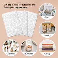 #EN-8605-SW Silver Paisley Gift Bags 6"W x 9"H
