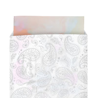 #EN-8605-SW Silver Paisley Gift Bags 6"W x 9"H