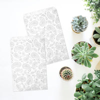#EN-8605-SW Silver Paisley Gift Bags 6"W x 9"H