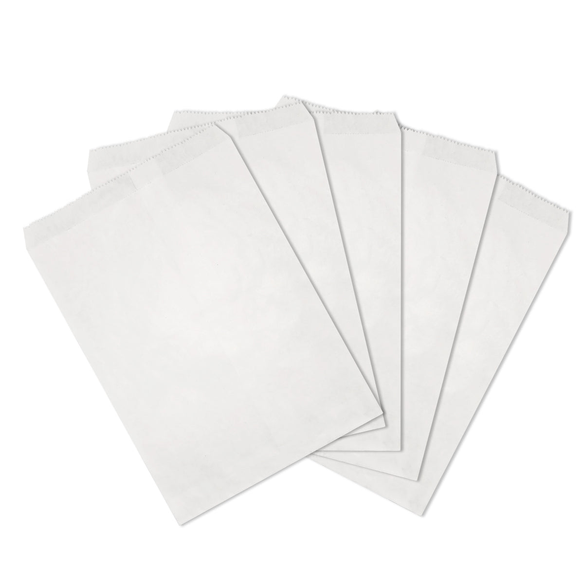 #EN006-WH Plain White Gift Bags 5"Wx7"L