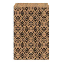 #EN025 Damask Printed Paper Gift Bags 6"W x 9''H
