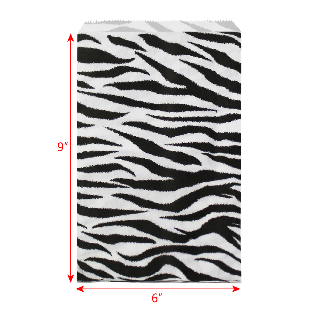 #EN095 Leopard Print Paper Gift Bags 6"W x 9"H
