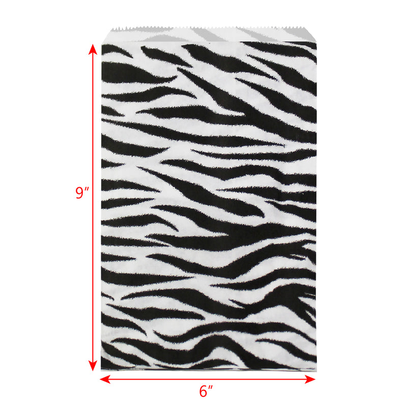#EN095 Leopard Print Paper Gift Bags 6"W x 9"H