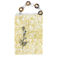 #EN116 Gold Tone Printed Paper Gift Bags 5"L x 7"H