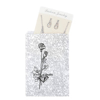 #EN125 Silver Tone Printed Paper Gift Bags 6"W x 9"H