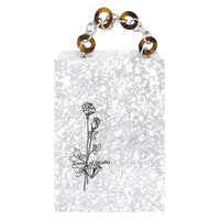 #EN126 Silver Tone Printed Paper Gift Bags 5"W x 7"H
