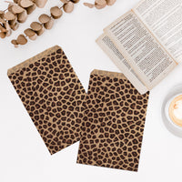 #EN194 Leopard Print Paper Gift Bags 8 1/2"W x 11"H