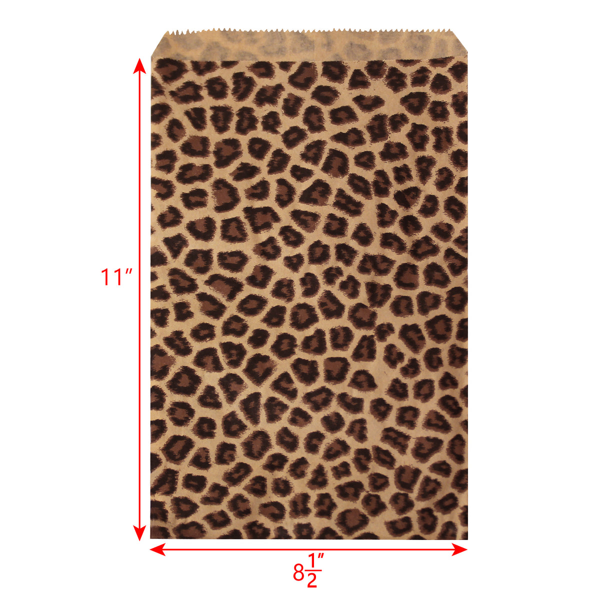 #EN194 Leopard Print Paper Gift Bags 8 1/2"W x 11"H