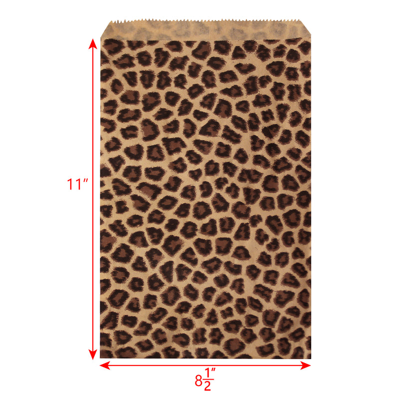 #EN194 Leopard Print Paper Gift Bags 8 1/2"W x 11"H