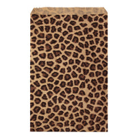 #EN195 Leopard Print Paper Gift Bags 6"W x 9"H