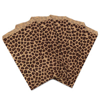 #EN195 Leopard Print Paper Gift Bags 6"W x 9"H