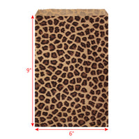 #EN195 Leopard Print Paper Gift Bags 6"W x 9"H