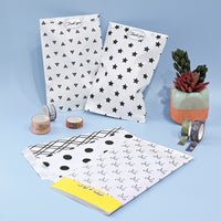 #EN8905x2 Paper Gift Bag 6''W x 9''H in 5 Variety Prints with 200 Stickers