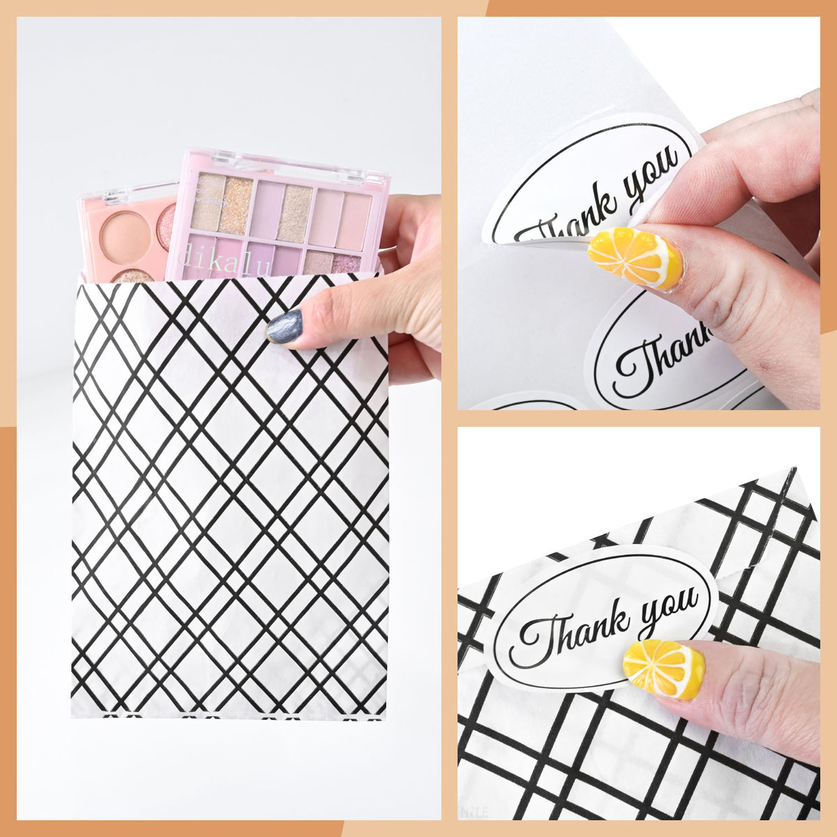 #EN8906x2 Paper Gift Bag 5''W x 7''H in 5 Variety Prints with 200 Stickers