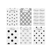 #EN8907x2 Paper Gift Bag 4''W x 6''H in 5 Variety Prints with 200 Stickers
